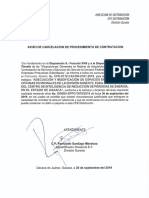 Oficio de Cancelacion Procedimeinto CFE 0112 CACON 0161 2019