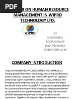 A Presentation On WIPRO - MBA 2020 BATCH