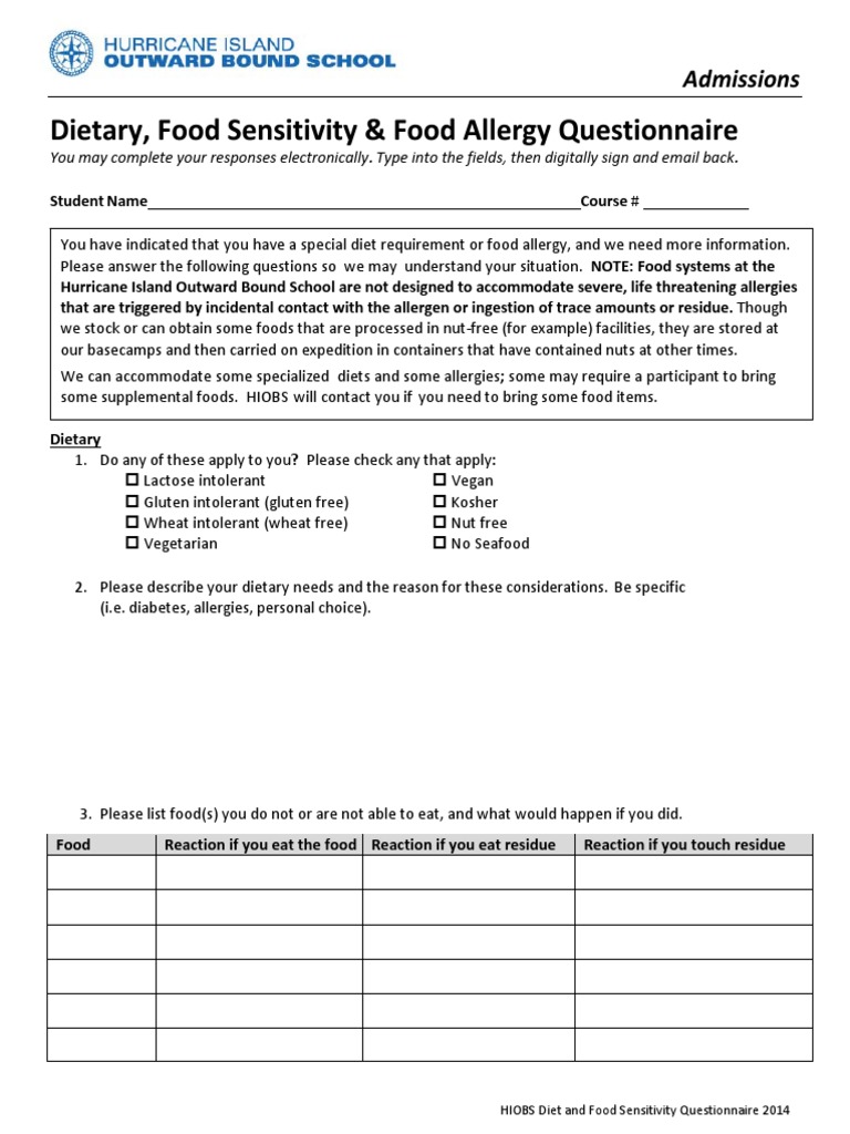 FREE 10+ Food Frequency Questionnaire Form Samples, PDF, MS Word, Google  Docs, image size:768x1024