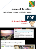 Importance of Taxation: Sir Arman S. Pascual