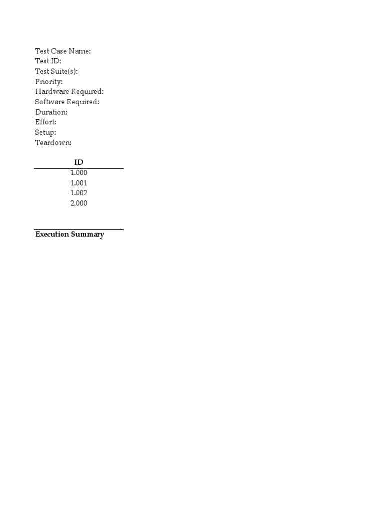 IEEE 829 Test Case Specification Template | PDF | Business