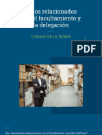 Casos de facultamiento y delegación en cuidado de tienda