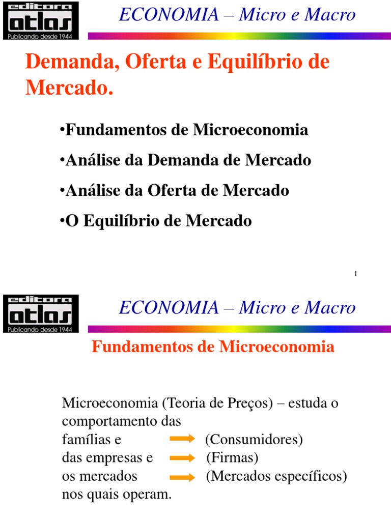 Demanda, Oferta e Equilíbrio de Mercado | PDF | Demanda | Oferta e procura