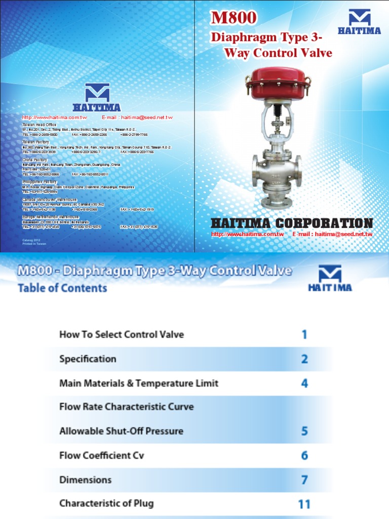 M800 3Way Valve Guide PDF Valve Actuator
