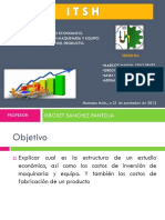 Análisis de costos y estructura de un estudio económico