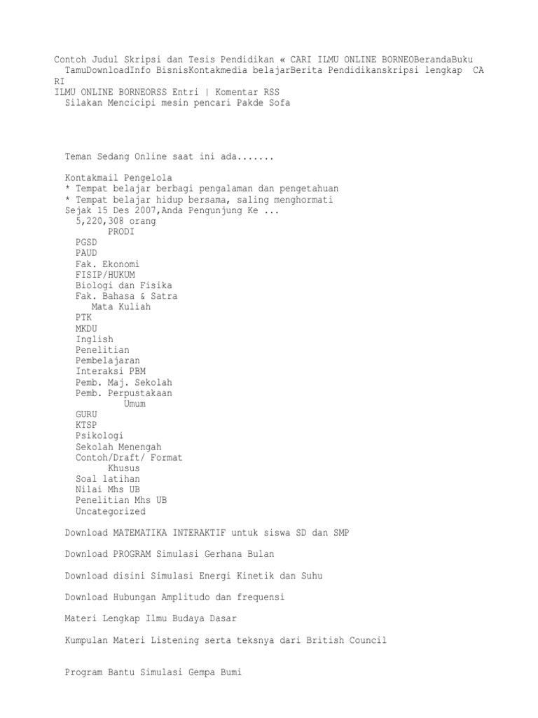 Contoh Soal Latihan Anak Paud