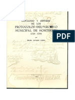 Catálogo y Síntesis de Los Protocolos Del Archivo Municipal de Monterrey 1726-1756 - Israel Cavazos Garza