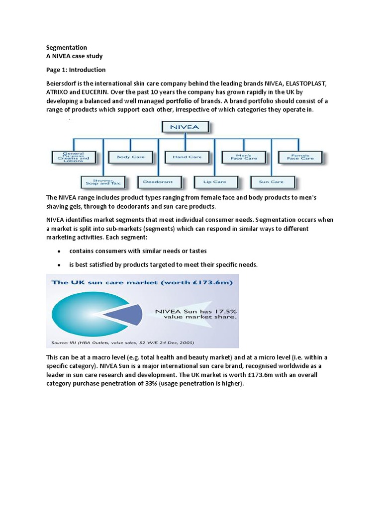 Case PDF Market Segmentation Sunscreen