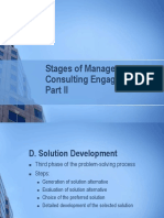 Stages of Management Consulting Engagement Part II