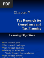 Tax Research For Compliance and Tax Planning