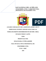 Análisis Comparativo de La Respuesta Sísmica Con Diferentes Normas