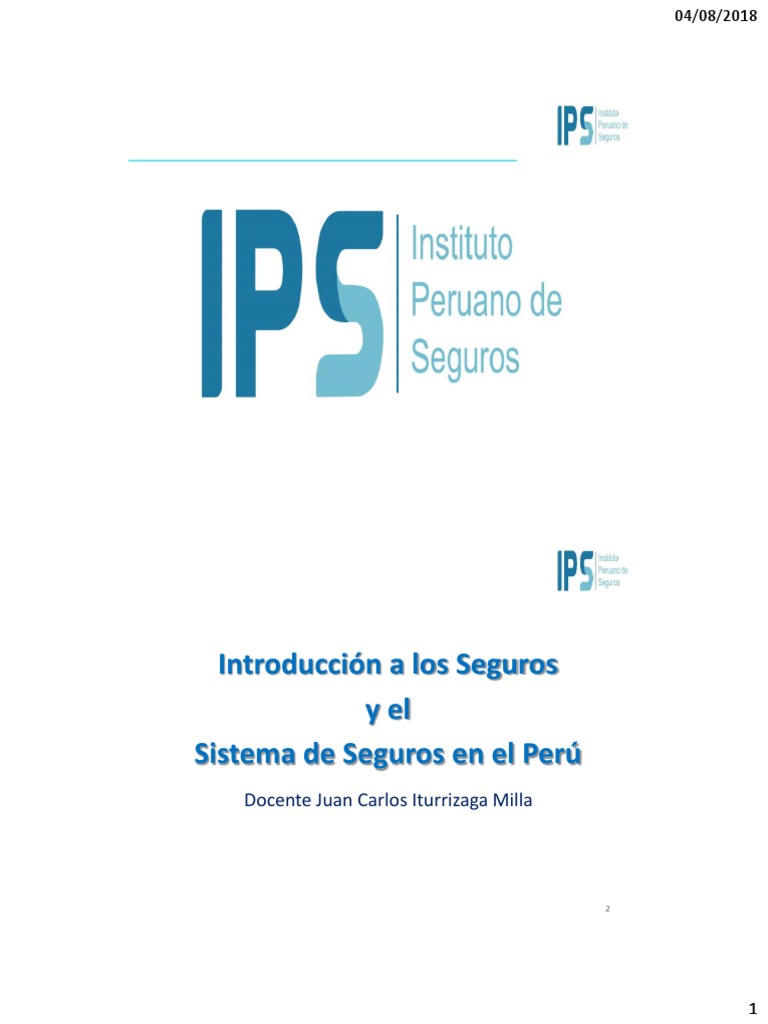 Introducción al Sistema de Seguros en Perú | PDF | Reaseguro | Póliza ...