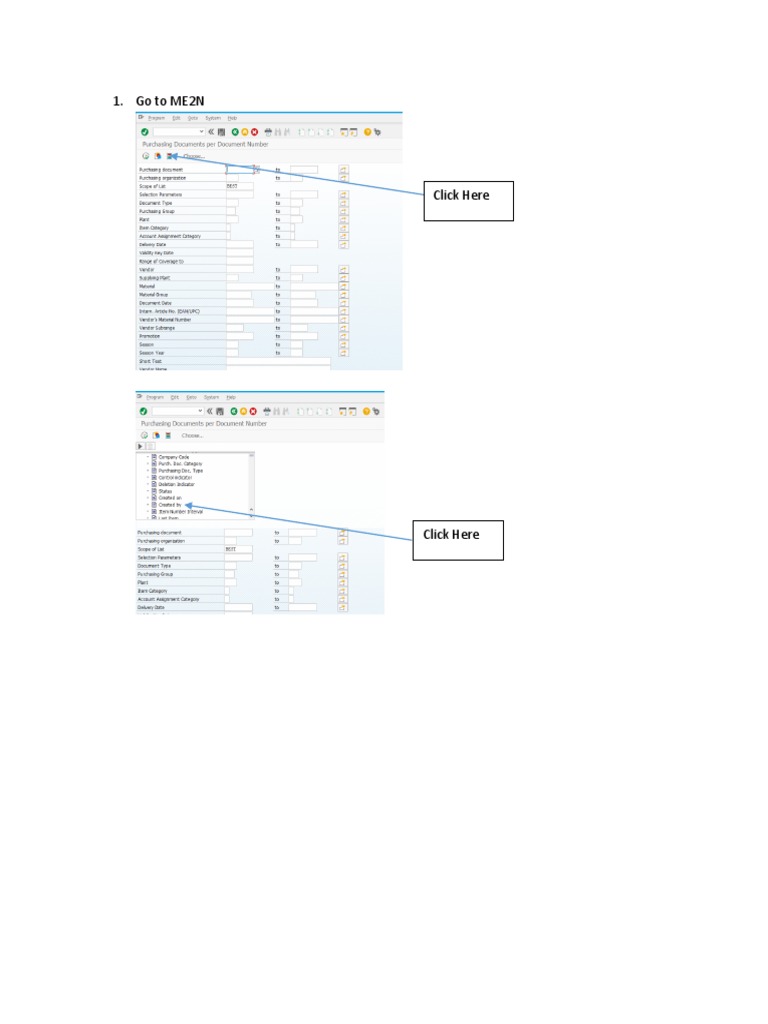 Go To ME2N | PDF