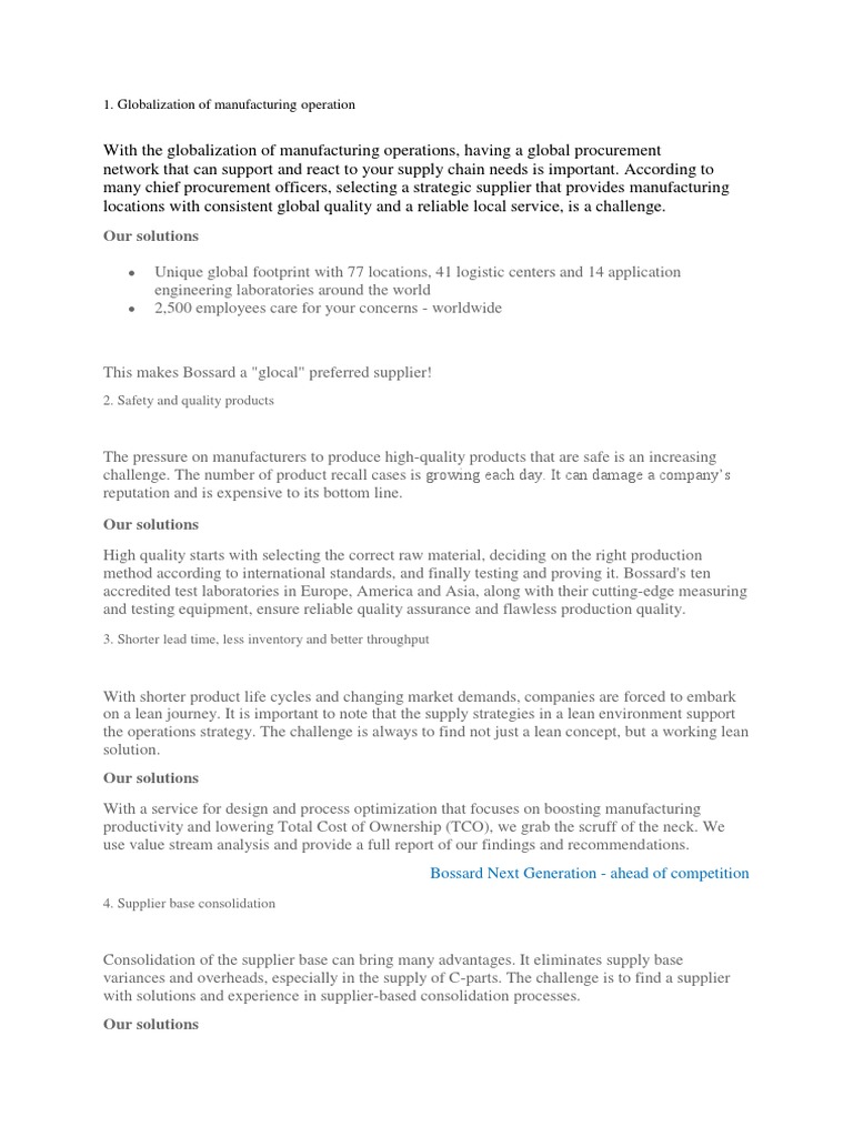 Key Issues of Supply Chain | PDF | Total Cost Of Ownership | Supply Chain