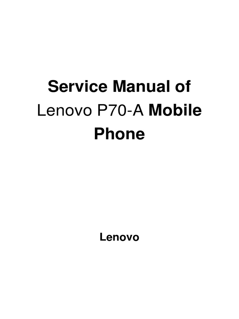 P70-A Service Manual V1.0 | PDF | Power Supply | Electrical Connector