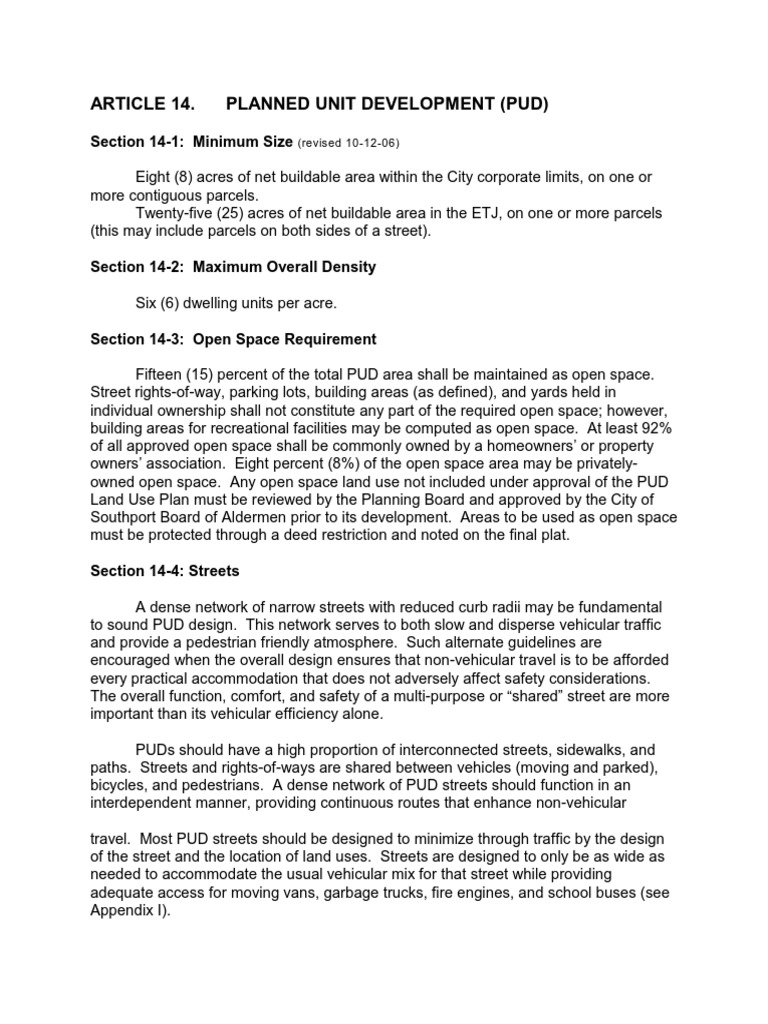 Southport Planned Unit Development Guidelines | PDF | Land Lot | Zoning