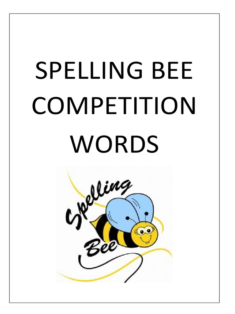 Spelling Bee Competition Word List | PDF | Nature