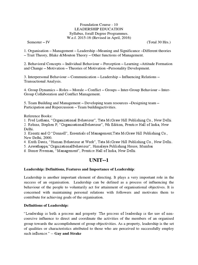 Leadership Education Updated | PDF | Leadership | Perception