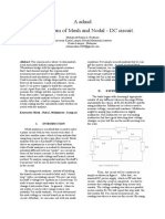 A Adasd The Theorem of Mesh and Nodal - DC Circuit.: Abstract: The Experiment Is About To Demonstrate