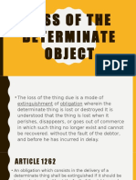 Lost and of The Determinate Object