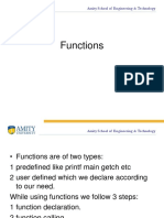 Functions: Amity School of Engineering & Technology