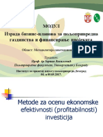 4.metode Za Ocenu Ekonomske Efektivnosti Investicija