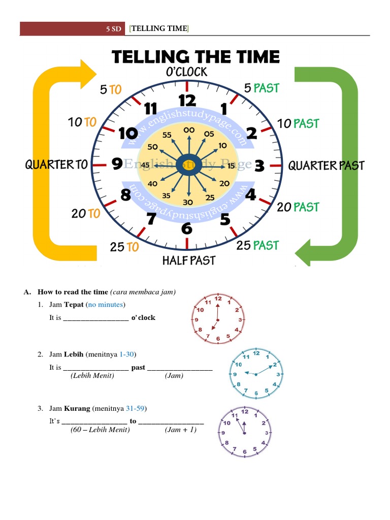 How to Read Time in English | PDF