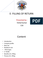 E - Filling of Return