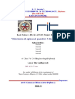 Dimensions of Physical Quantities Project Report