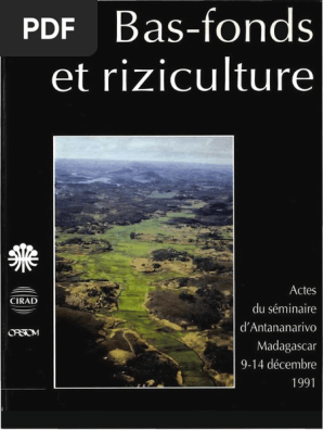 Basfond Et Riziculture Pdf Madagascar Sol Pedologie
