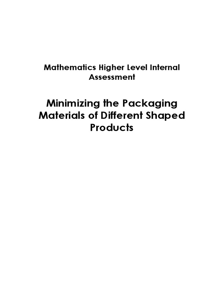 Maths ia optimization pdf pollution plastic