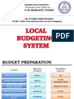 Local Budgeting System: School of Graduates Studies