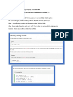 Different Types of Variable