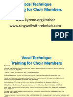 Vocal Technique Training For Choir Members