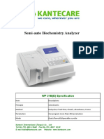 Semi-Auto Biochemistry Analyzer: WP 21B (E) Specification