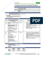 Form TECH-6: Curriculum Vitae (CV) For Proposed Key Expert