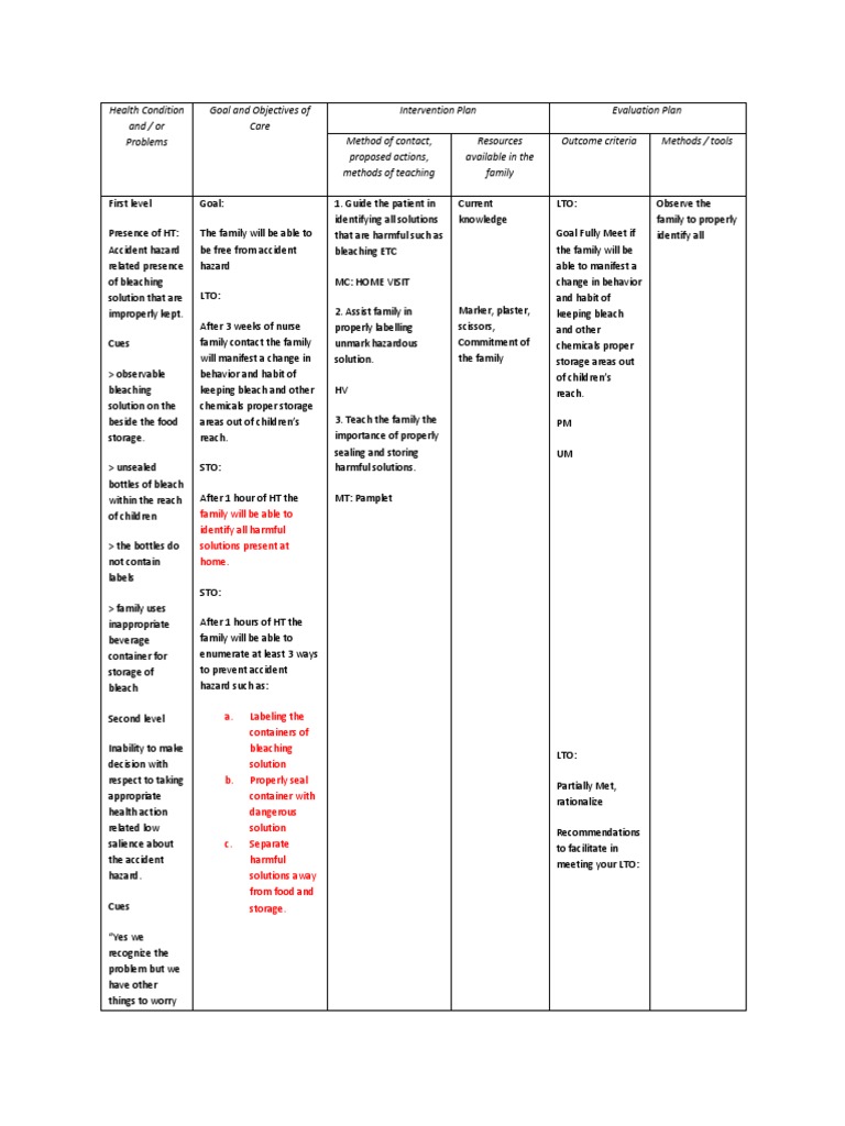Sample FNCP Accident Hazard | Download Free PDF | Health Sciences ...