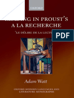 WATT, Adam - Reading in Proust's A La Recherche