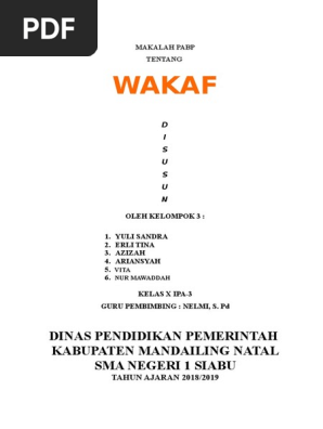 Makalah Tentang Wakaf