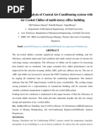 Design and Analysis of Central Air-Conditioning System With Air Cooled Chiller of Multi-Storey Office Building