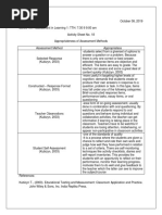 Assessment in Learning