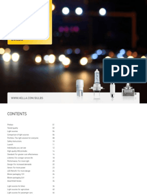 Catalog Auto Becuri HELLA, PDF, Incandescent Light Bulb