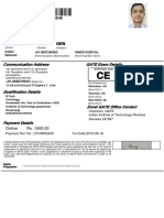 27 Jul 1999 Male GEN: Communication Address GATE Exam Details