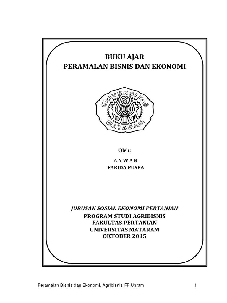 Buku Ajar Peramalan Bisnis Fp 2015 Pdf