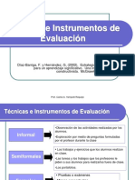 Técnicas e instrumentos de evaluación