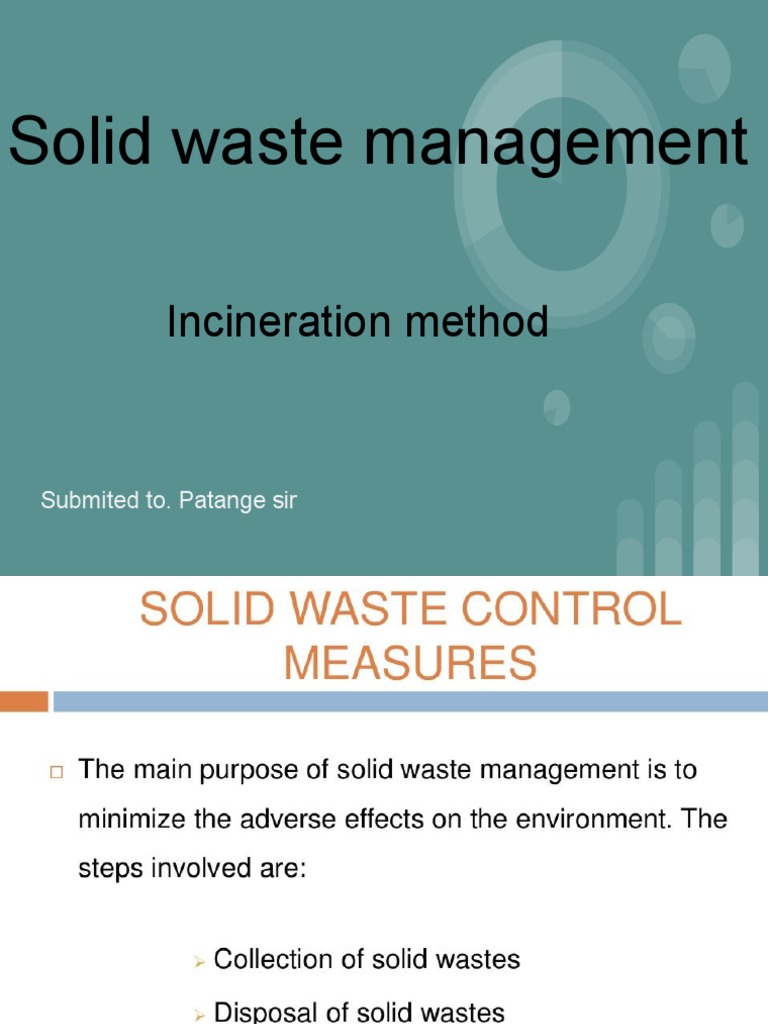 Incineration in Solid Waste Management | PDF | Home & Garden | Science ...