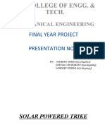 Mechanical Engineering: Final Year Project Presentation No. 4