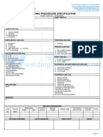 WPS format for ASME IX - WPS - SAW