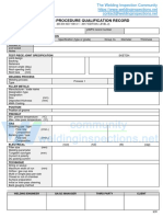 WPS Format For ISO 15614-1 PQR