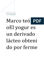 Marco Teóric Oel Yogur Es Un Derivado LáCteo Obteni Do Por Ferme